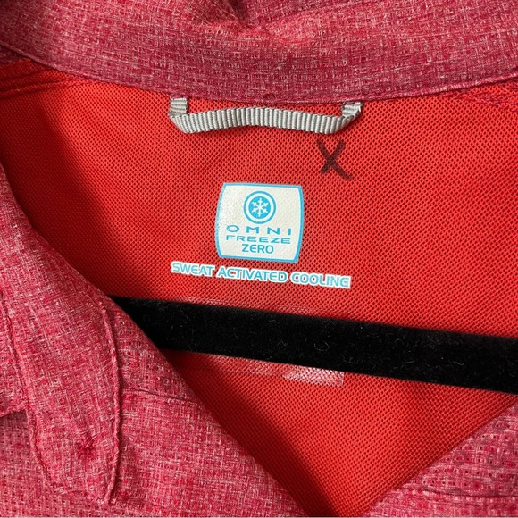 Columbia Omni Freeze Zero Titanium Vented Shirt Red XL or XXL Outdoor Cooling - Picture 4 of 12